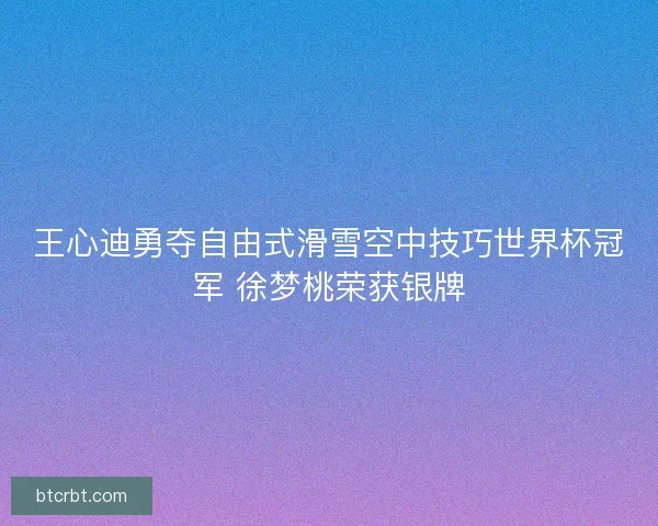 王心迪勇夺自由式滑雪空中技巧世界杯冠军 徐梦桃荣获银牌